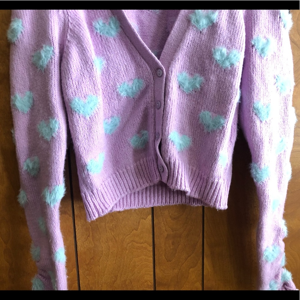 For Love and Lemons Pink Scarlett Cardigan Sweater Top FL&L S EUC β€οΈπ - Picture 5 of 10